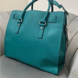 Like new (used 2xs) Hamilton Turquoise and silver bag